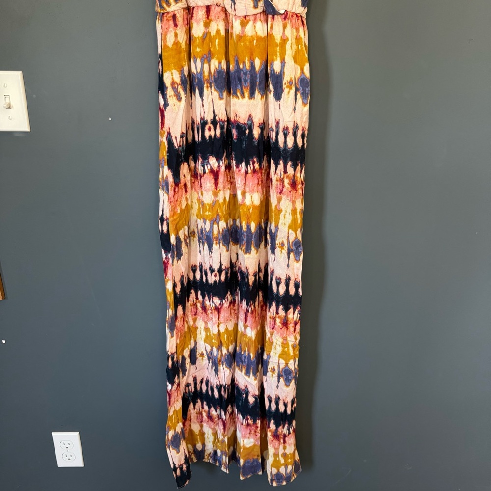 One Clothing Los Angeles Tie-Dye Maxi Dress Size Medium Colorful Bohemian Chic - Picture 5 of 11